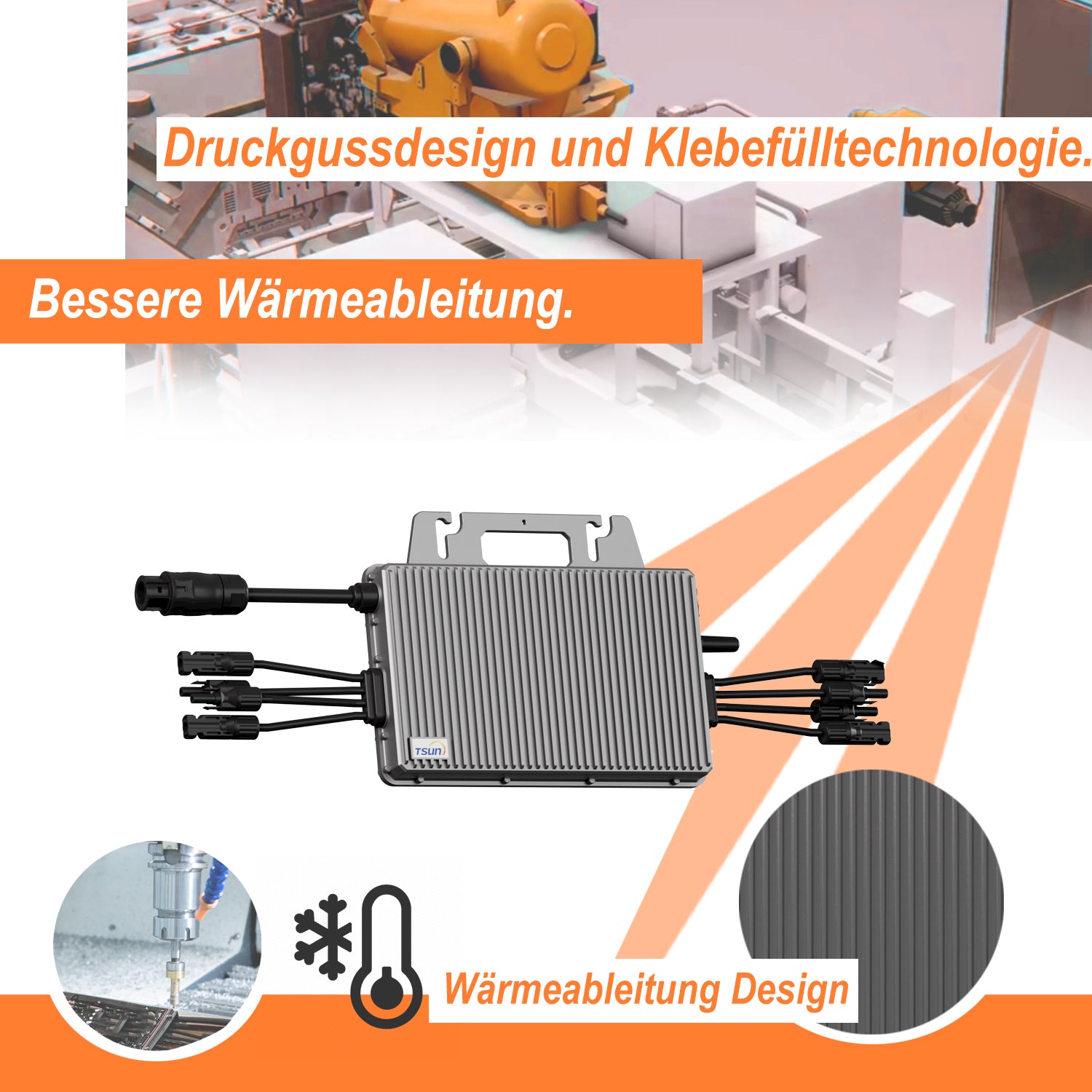 Tsun mikro wechselrichter 1600 watt für balkonkraftwerk