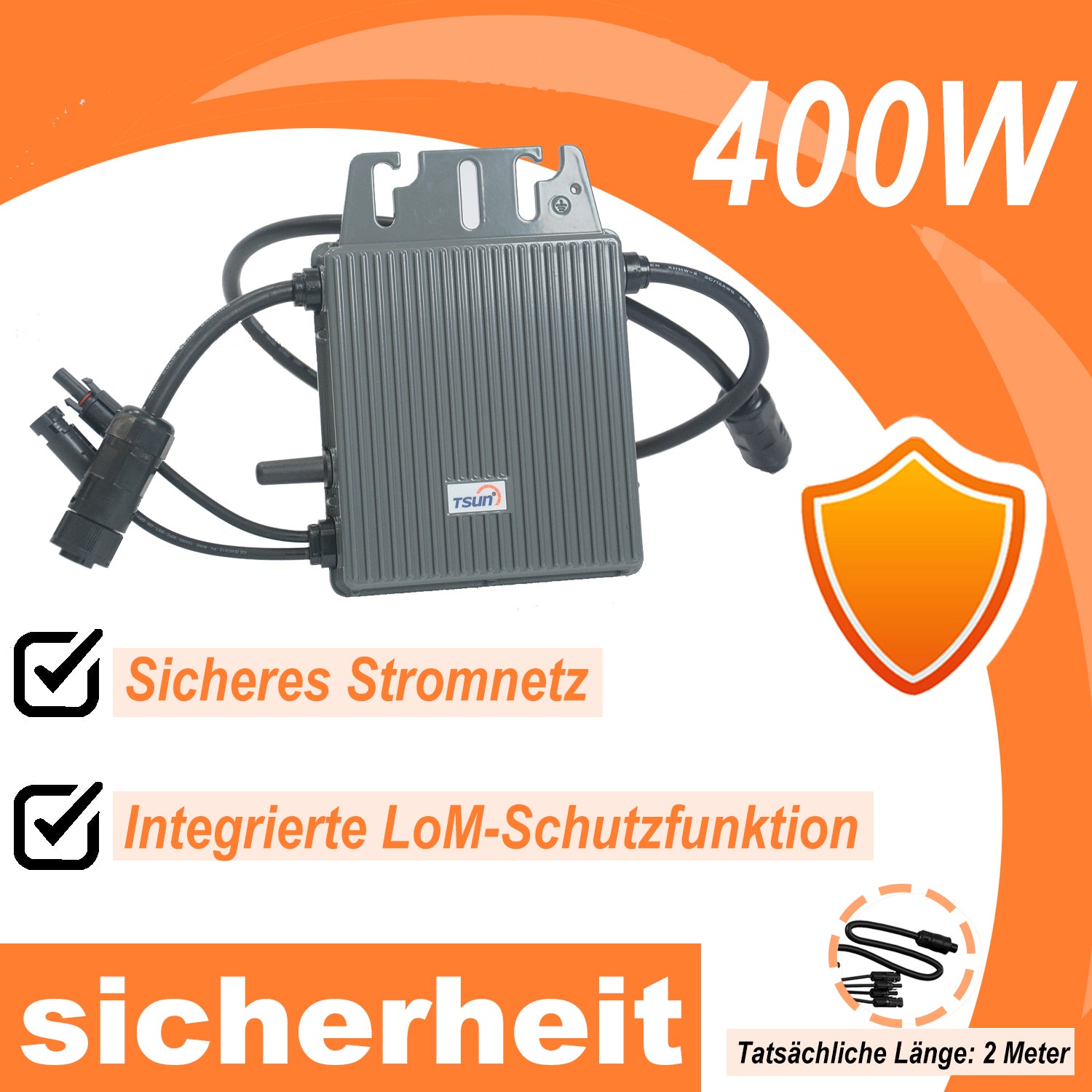 TSUN Wifi microwechselrichter 400 Watt für balkonkraftwerk - 0