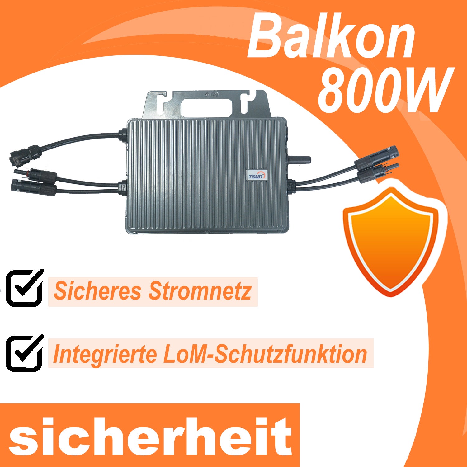 TSUN balkon wechselrichter 800 watt für balkonkraftwerk